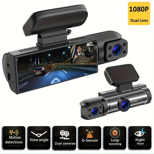 Dual Camera Dash Cam 1080P and IR Night Vision