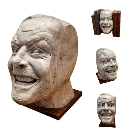 Horror-Themed Resin Bookend – Creepy Decorative Sculpture