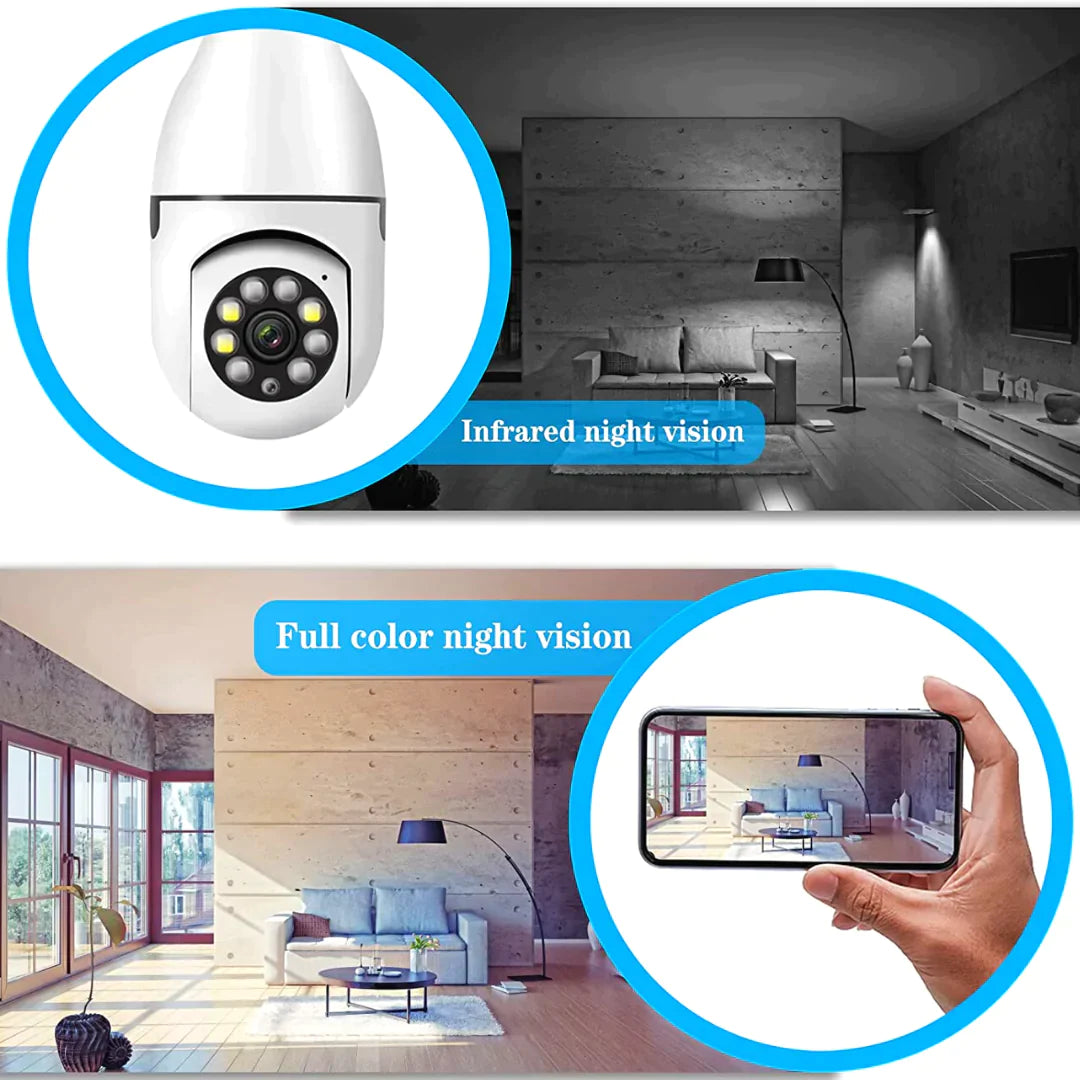 360° SURVEILLANCE CAMERA BULB