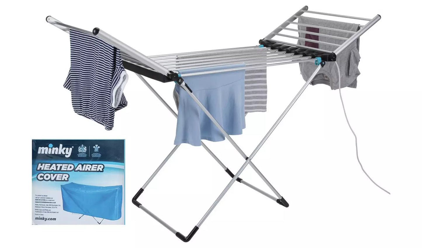 Heated Clothes Airer with Cover