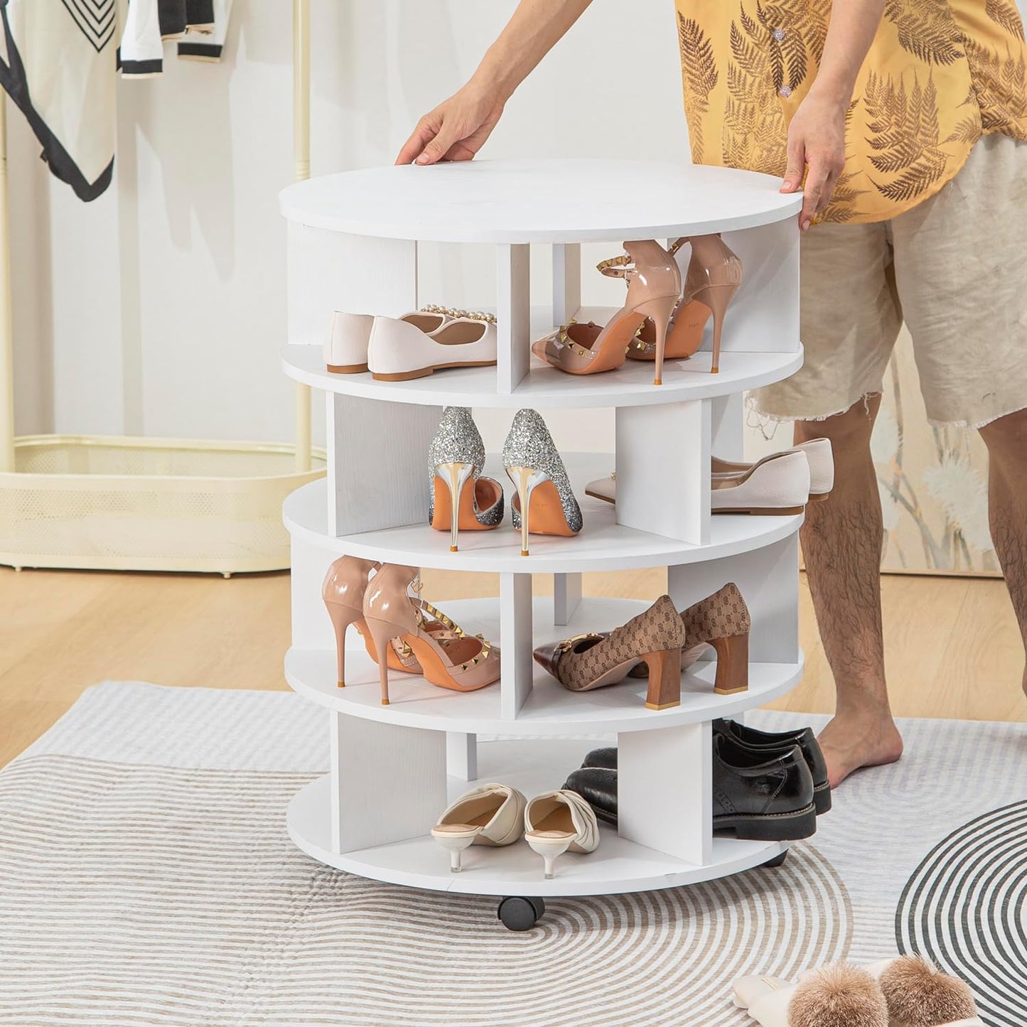 360° ROTATING SHOE CABINET
