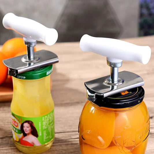 Stainless Steel Rotary Lids Off Jar Opener Adjustable Bottle Cap Opener