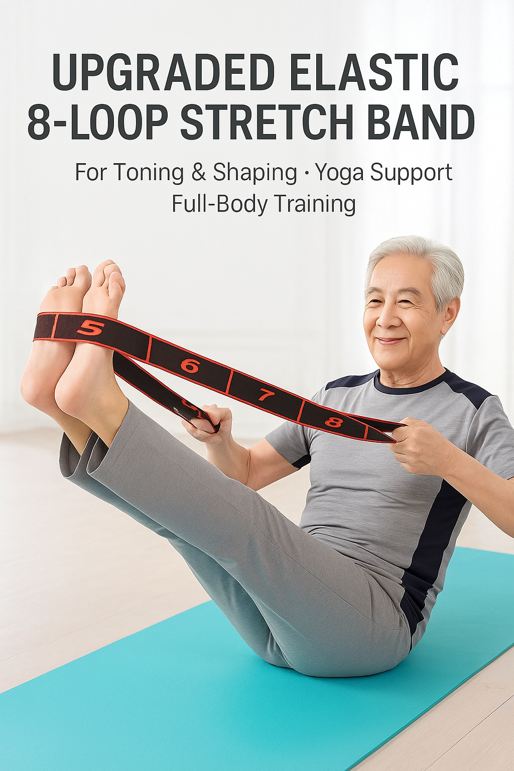 8-Section Elastic Stretch Strap