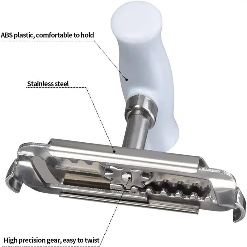 Stainless Steel Rotary Lids Off Jar Opener Adjustable Bottle Cap Opener