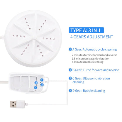 PORTABLE ULTRASONIC WASHING MACHINE