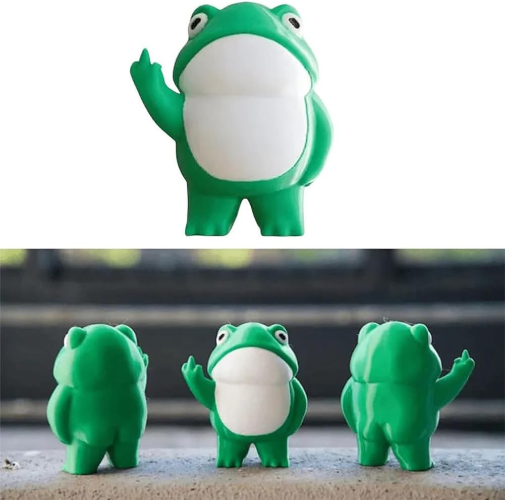 REBELLIOUS FROG FIGURINE