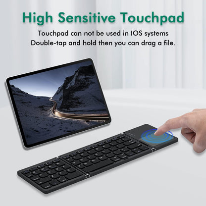 Portable Mini Three Folding Bluetooth Keyboard Wireless