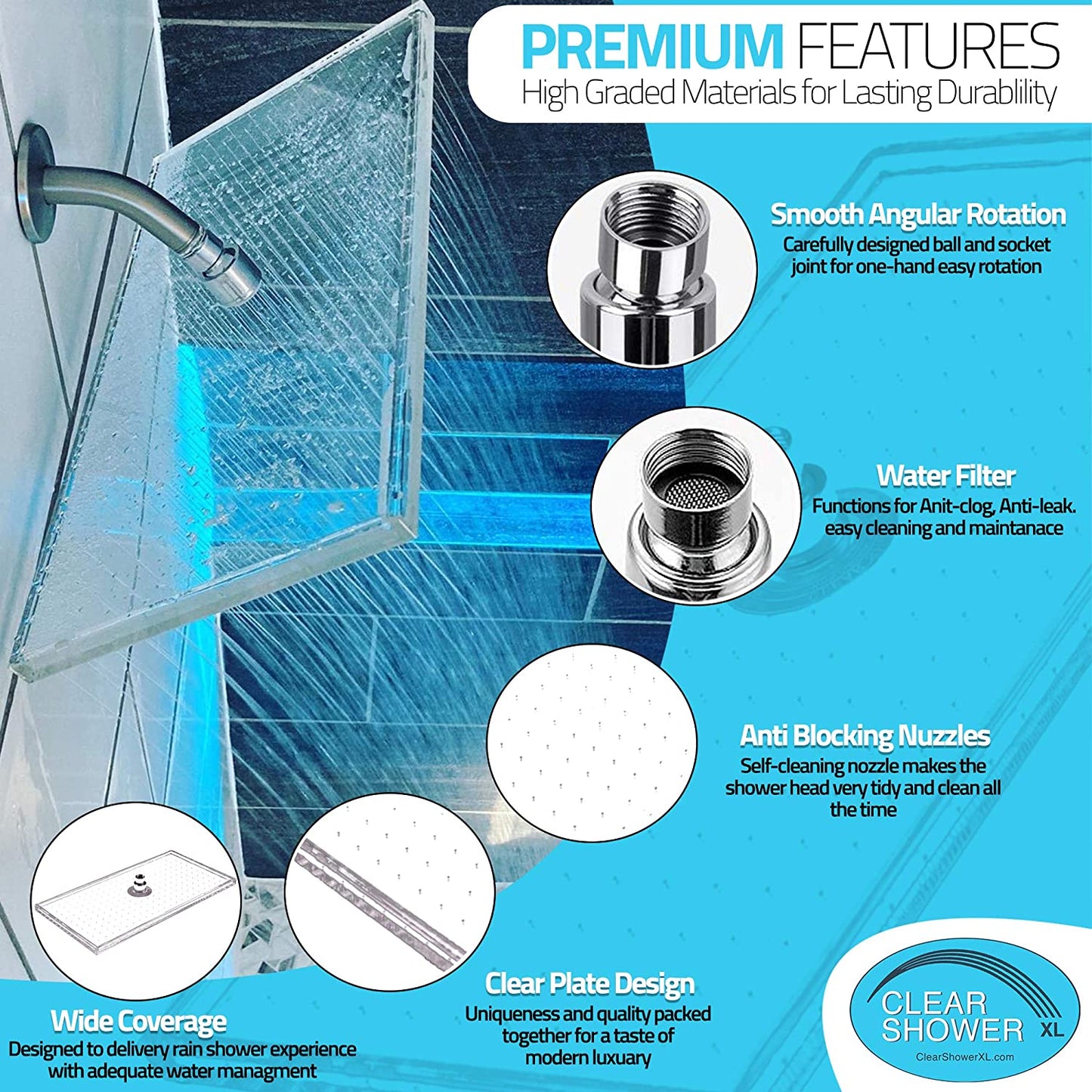 LARGE LUXURIOUS SHOWER HEADS