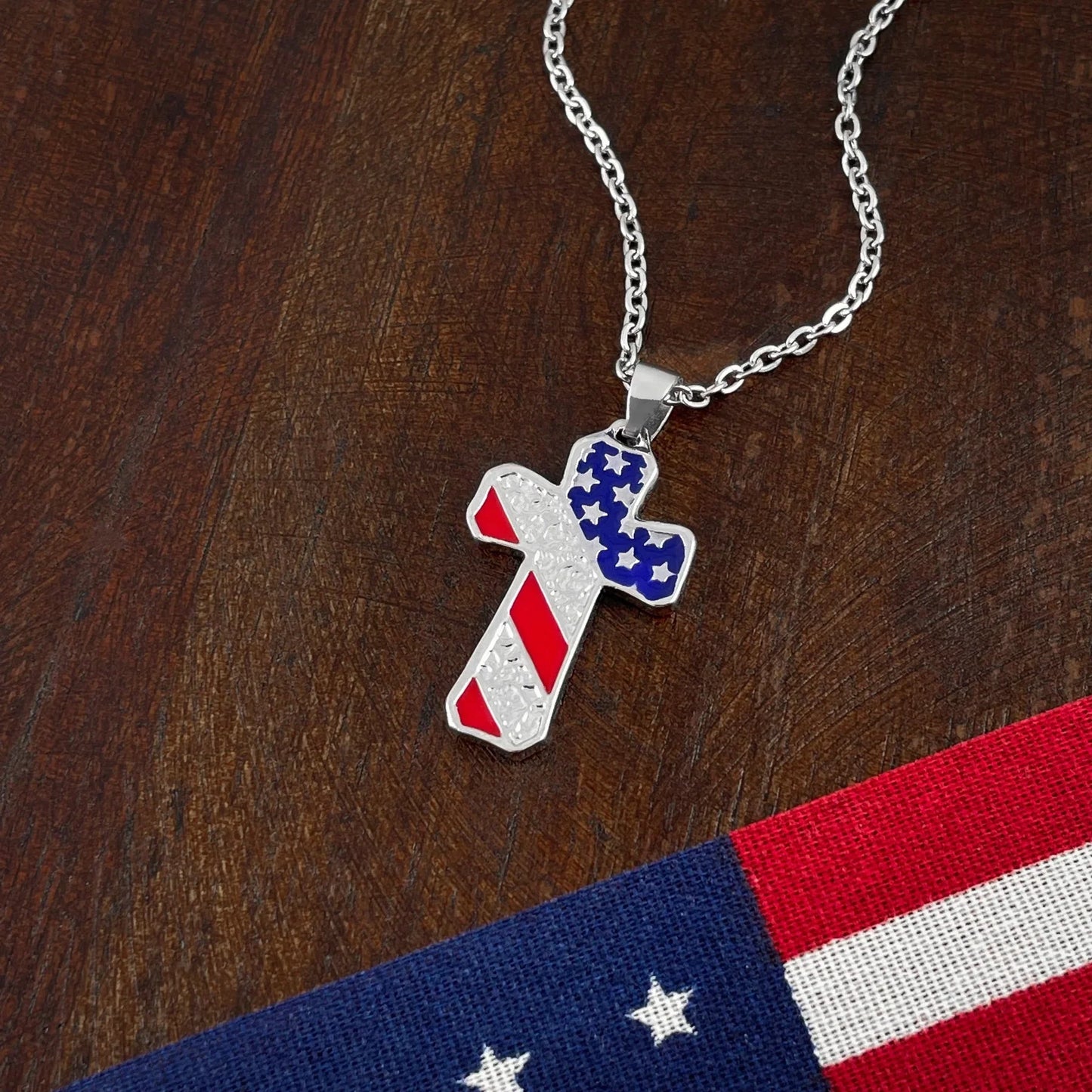 AMERICAN CROSS NECKLACE
