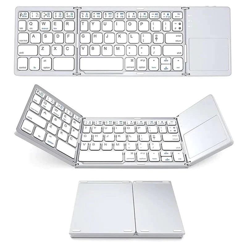 Portable Mini Three Folding Bluetooth Keyboard Wireless