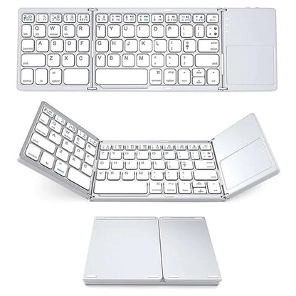 Portable Mini Three Folding Bluetooth Keyboard Wireless