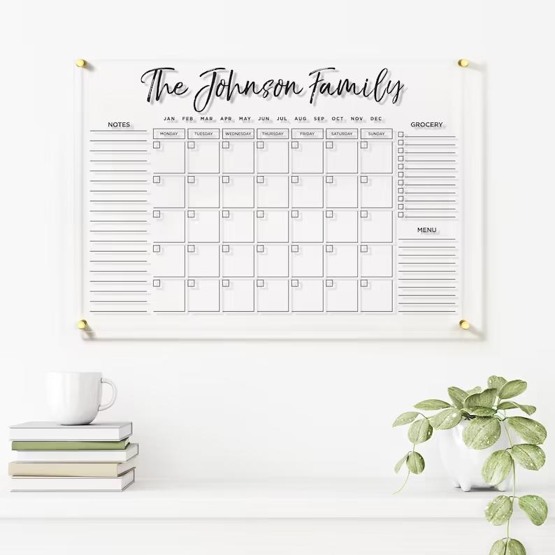 PREMIUM ACRYLIC CALENDAR BOARD